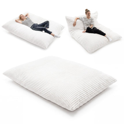 Verwandlungsfähiges Cord-Sitzsack-Schlafsofa, maschinenwaschbarer Bezug