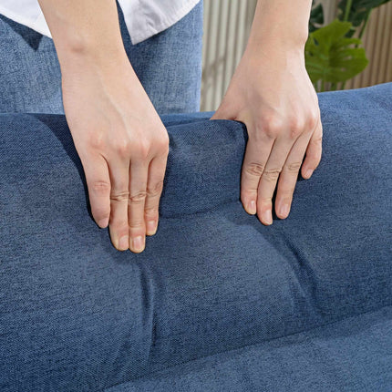 Fauteuil de sol convertible en lit, dossier réglable, bleu foncé