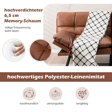 Canapé-lit futon convertible avec dossier réglable