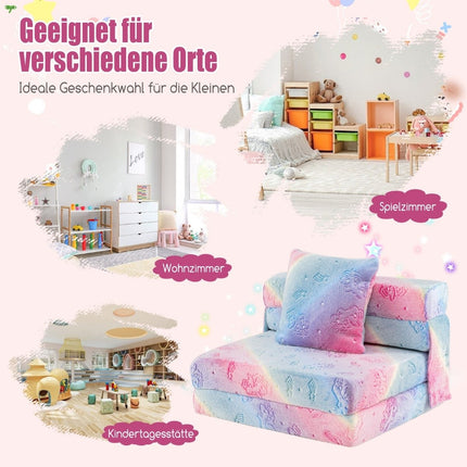 Umwandelbares Kinder-Schlafsofa mit Kissen – Leuchtet im Dunkeln