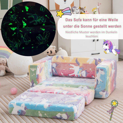 Fauteuil convertible pour enfants - Brille dans le noir, velours