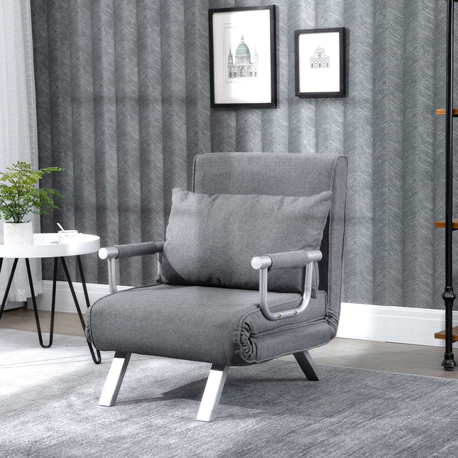 Wandelbares Schlafsofa, Grau, 65x69x80 cm