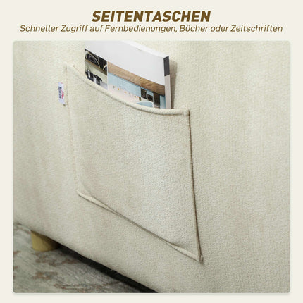 Schlafsessel mit Bettfunktion, Creme, 3-in-1