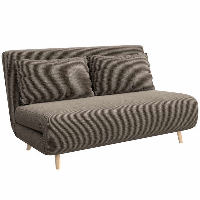 Schlafsofa, verstellbare Rückenlehne, Cordstoff, 120 kg Tragkraft