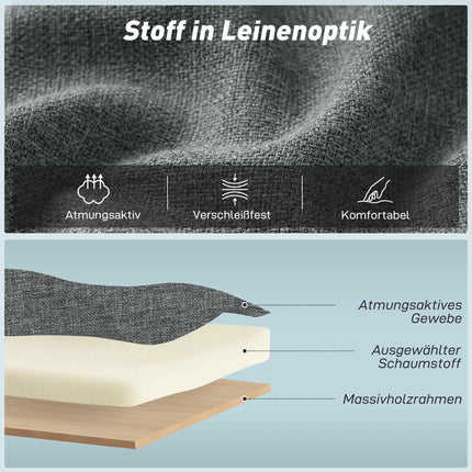 Schlafsofa mit verstellbarer Rückenlehne und Kissen