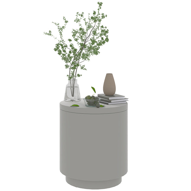 Cool Bar Table d'appoint avec Plateau Amovible 10 L Refroidisseur de Boissons Table de Bistro Petite Table de Patio pour fête Camping Gris Clair Aosom