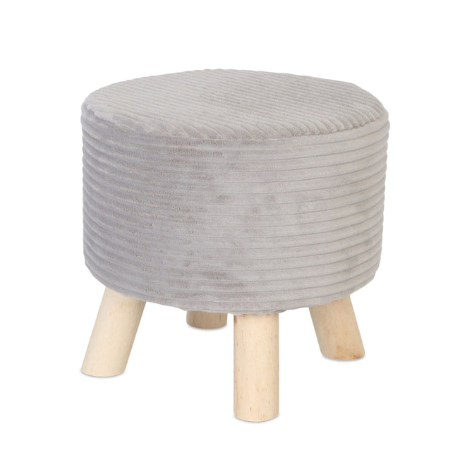 Pouf en corde - Siège rembourré avec pieds en bois