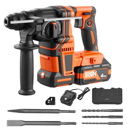 Cordless Rotary Hammer Drill, 20V SDS-Plus 20mm Brushless Kit