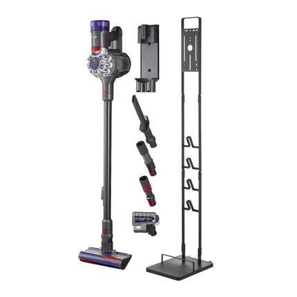 Cordless Vacuum Stand Holder, Steel Base, 4 Hooks