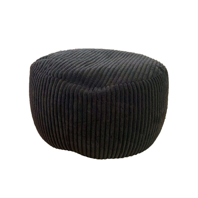Pouf rond en velours côtelé, style bohème