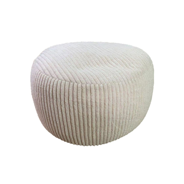 Pouf rond en velours côtelé - Coussin de sol souple