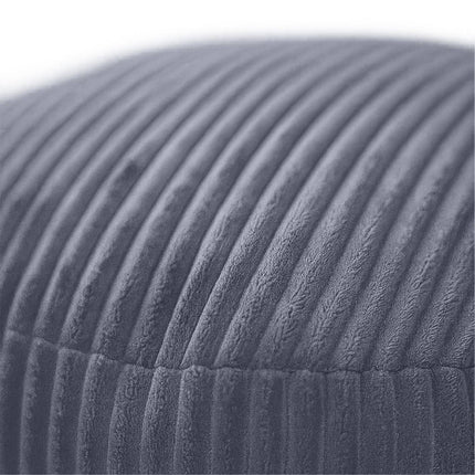 Pouf en velours côtelé - Coussin de sol rond, doux et polyvalent