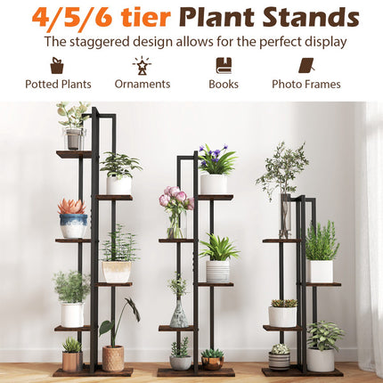 Corner Plant Stand Set, 3-Pack 4-6 Tier, Anti-Tip