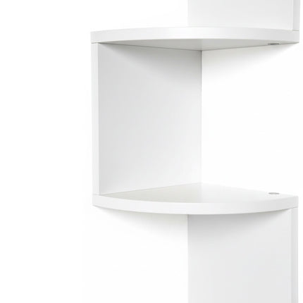 Corner Wall Shelf, 5-Tier Zigzag Design