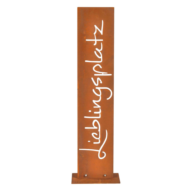 Panneau de jardin en acier Corten - Patine rustique, plaque de base