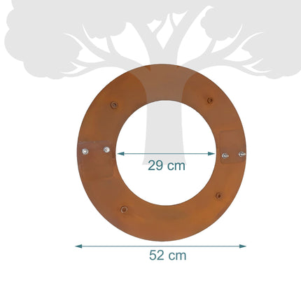 Anneau de coupe en acier Corten pour pelouses