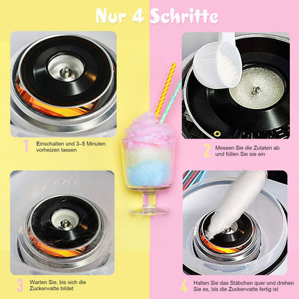 Zuckerwattemaschine – Rot, leicht zu reinigen, tragbares Design