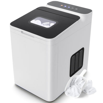 Theken-Eismaschine Eiswürfelbereiter mit Wärmeisolierung 22,5 x 32 x 32,5 cm weiß