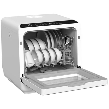 Lave-vaisselle de comptoir, cuve de 6 L, 5 programmes, affichage LED