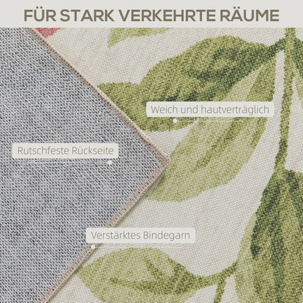 Landhaus Teppich, Polyester, rutschfest, pflegeleicht, 200x140 cm
