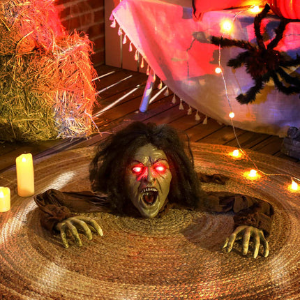 Décoration de zombie rampant avec lumières et son