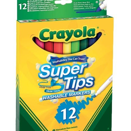 Marqueurs Crayola Bright Supertips, 12 pièces