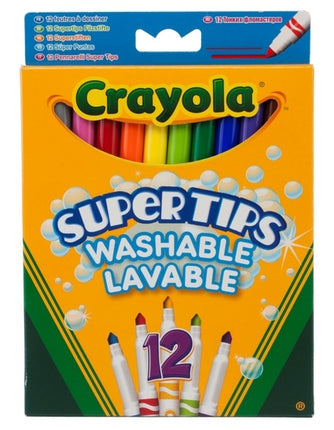 Marqueurs Crayola Bright Supertips, 12 pièces