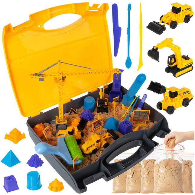 Ensemble de construction de sable créatif avec bac à sable mobile