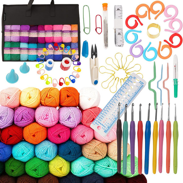 Kit de crochet, 113 pièces, ensemble de bricolage complet