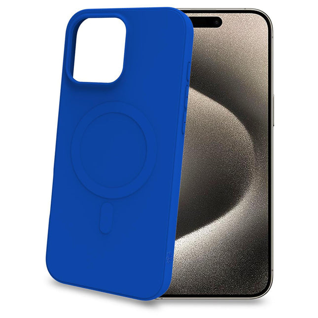 Cromomag Weiche Gummihülle MagSafe-kompatibles iPhone 16 Pro Max Blau