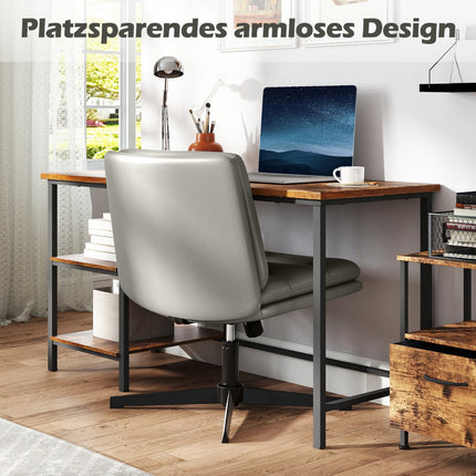 Bürostuhl mit überkreuzten Beinen, höhenverstellbar, Grau