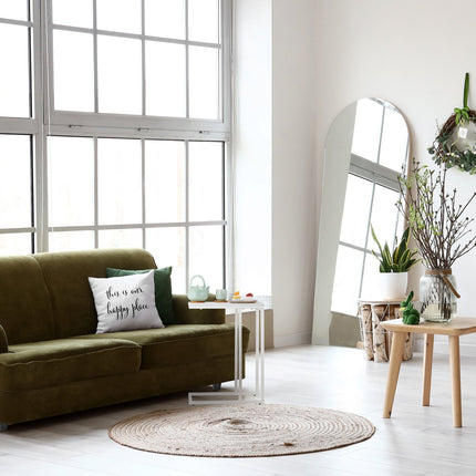 Table d'appoint en forme de C en blanc