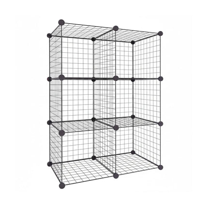Ensemble d'étagères cubiques - Cubes de rangement modulaires en fil métallique