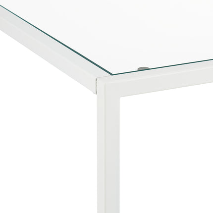 Quaderförmiger Beistelltisch mit Glas