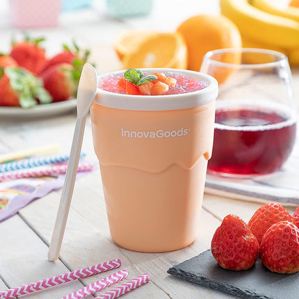 Becher zur Herstellung von Eis und Slushies mit Rezepten Frulsh InnovaGoods