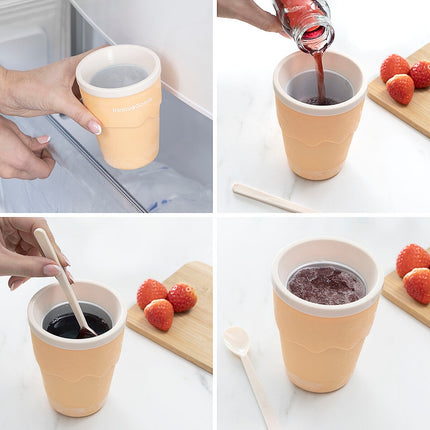 Becher zur Herstellung von Eis und Slushies mit Rezepten Frulsh InnovaGoods
