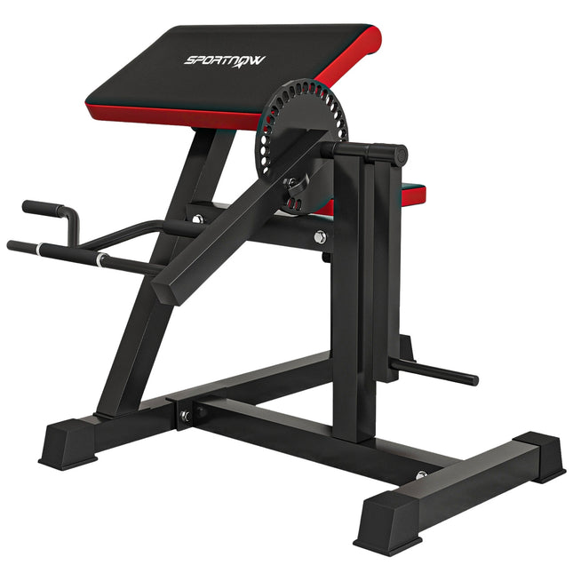 Banc de musculation et d'extension des triceps, 5 réglages d'assise, 25 angles, acier et cuir synthétique, noir