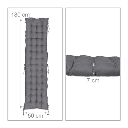 Coussin long gris L