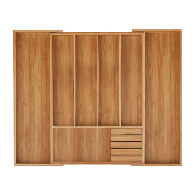 Boîte à couverts extensible en bambou