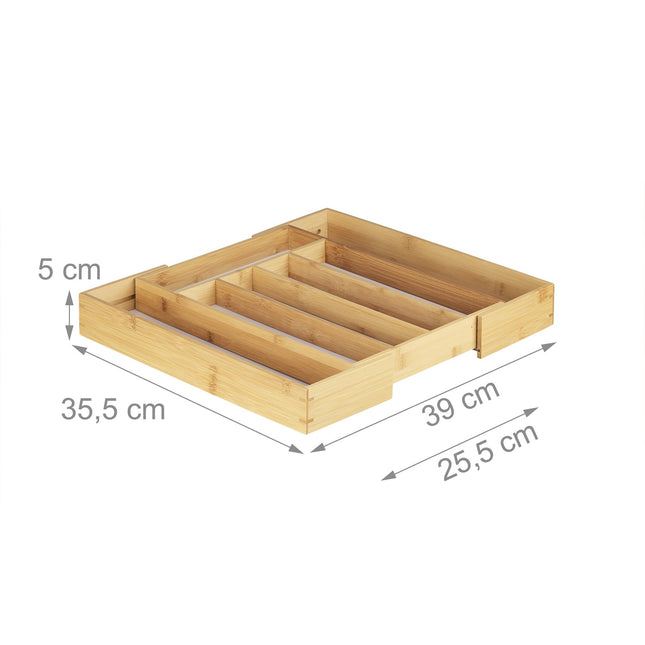 Range-couverts en bambou extensible 40 cm