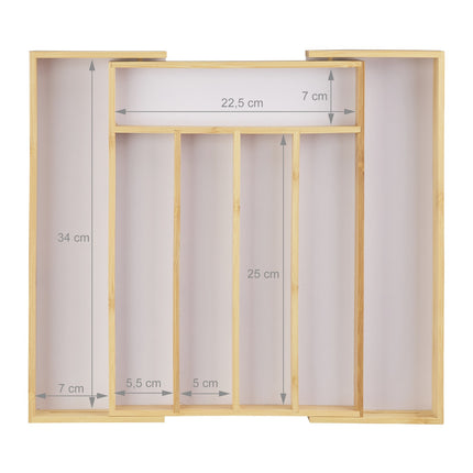 Range-couverts en bambou extensible 40 cm