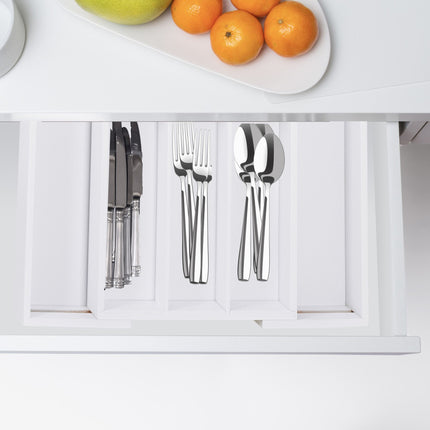 Range-couverts en bambou blanc