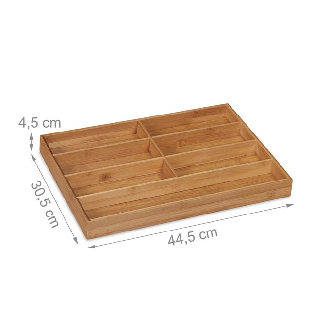 Range-couverts en bambou 7 compartiments