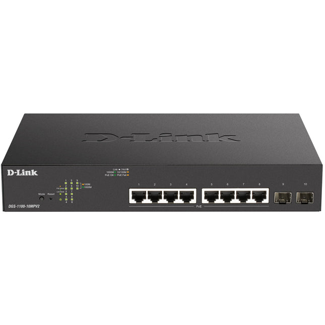 DGS-1100-10MPV2 10-port PoE+ Smart Manageable Gigabit switch
