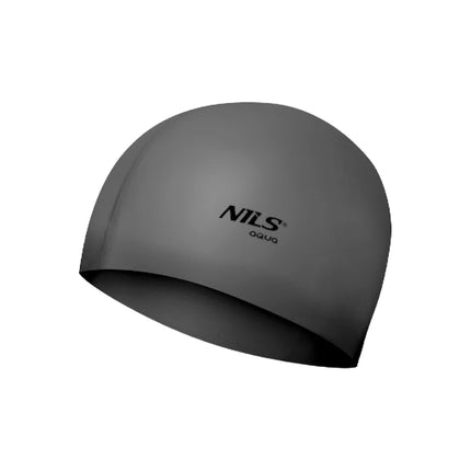 Bonnet de bain en silicone gris foncé - Couleur unie