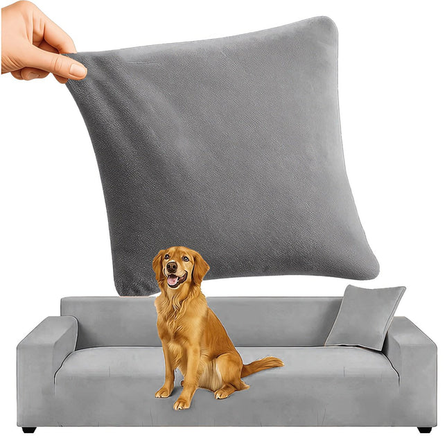 Housse de canapé extensible gris foncé 190-230 cm