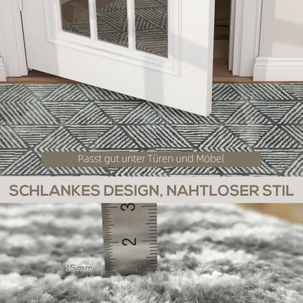 Tapis de salon lavable gris foncé, 150 x 80 cm