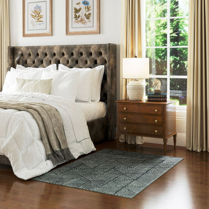 Tapis de salon lavable gris foncé - 150 x 80 cm