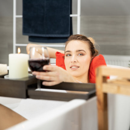 Étagère de baignoire extensible marron foncé