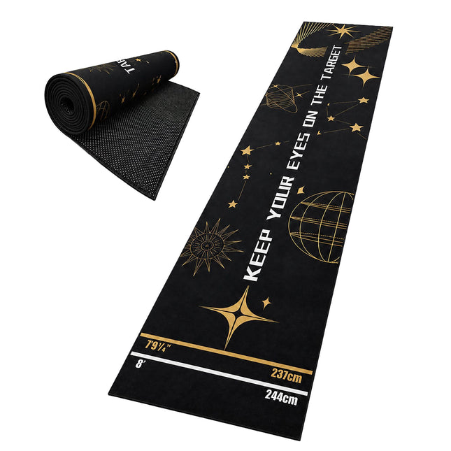 Tapis de fléchettes avec ligne d'ocre, 60 x 260 cm, antidérapant